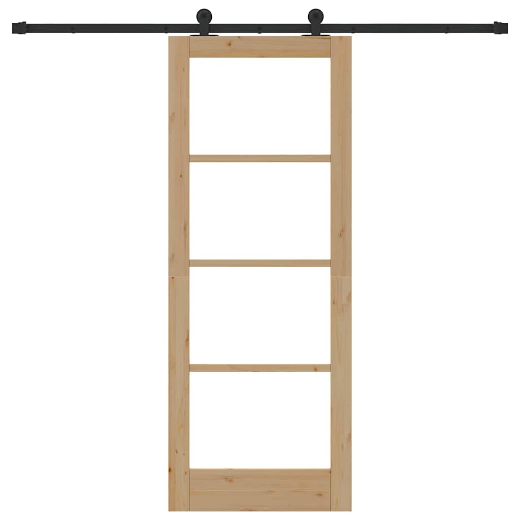 Schiebetür ORKDAL Braun 78 x 202 cm Holz und Metall