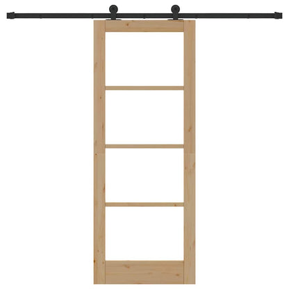 Schiebetür ORKDAL Braun 78 x 202 cm Holz und Metall