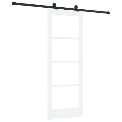 Schiebetür ORKDAL Weiß 78 x 202 cm Holz und Metall
