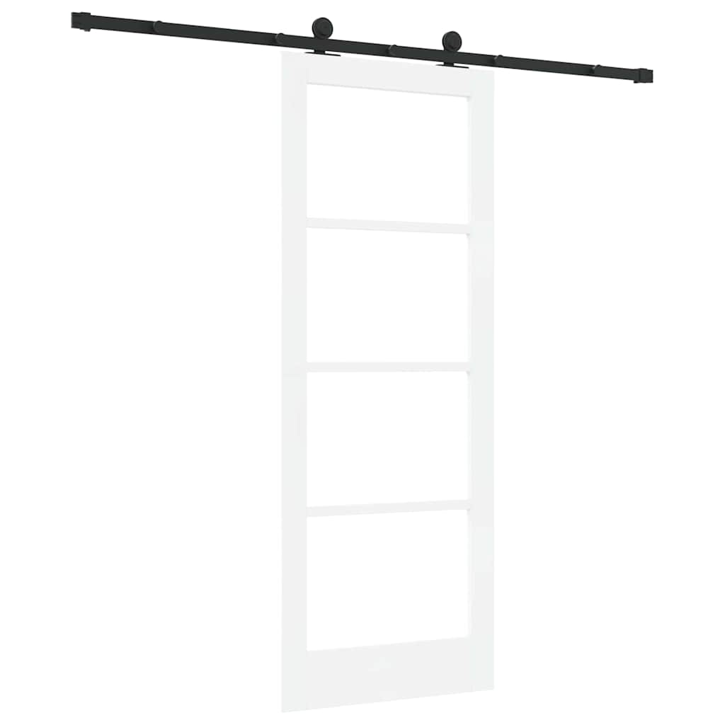 Schiebetür ORKDAL Weiß 78 x 202 cm Holz und Metall