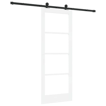 Schiebetür ORKDAL Weiß 78 x 202 cm Holz und Metall