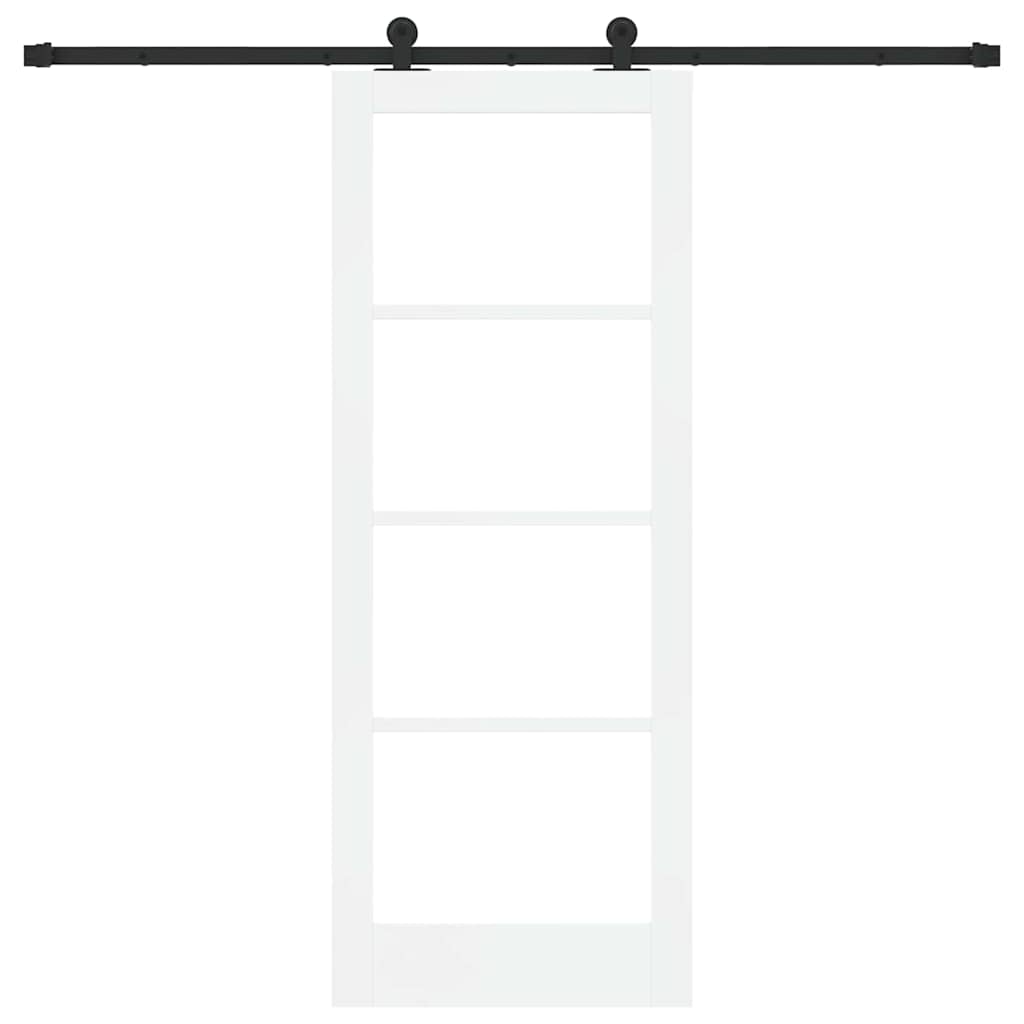 Schiebetür ORKDAL Weiß 78 x 202 cm Holz und Metall