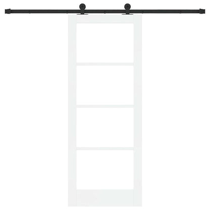 Schiebetür ORKDAL Weiß 78 x 202 cm Holz und Metall