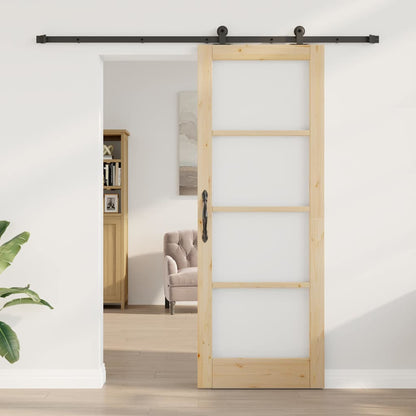 Schiebetür ORKDAL Braun 78 x 211 cm Holz und Metall