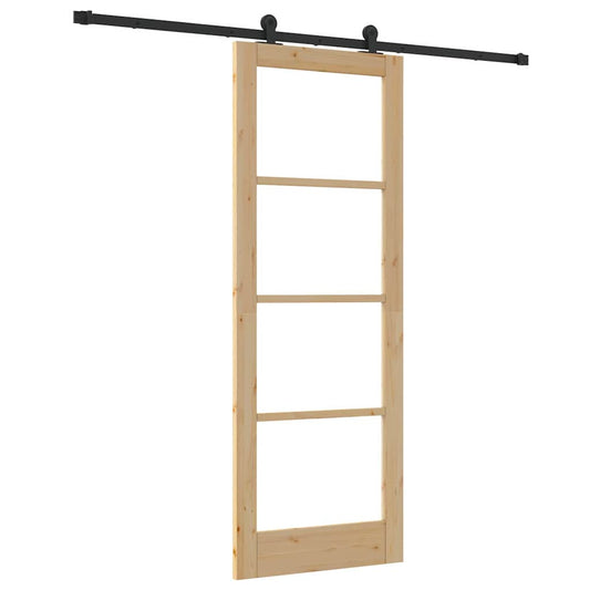 Schiebetür ORKDAL Braun 78 x 211 cm Holz und Metall