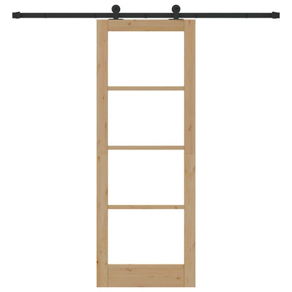 Schiebetür ORKDAL Braun 78 x 211 cm Holz und Metall