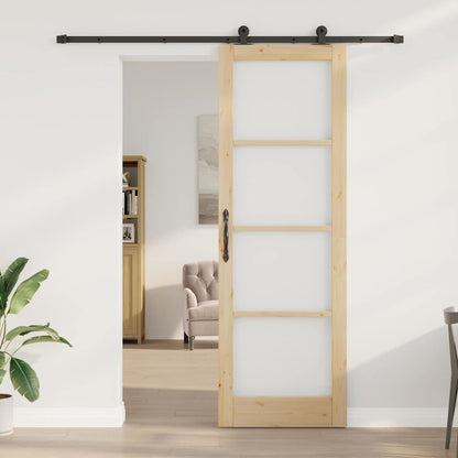 Schiebetür ORKDAL Braun 78 x 232 cm Holz und Metall