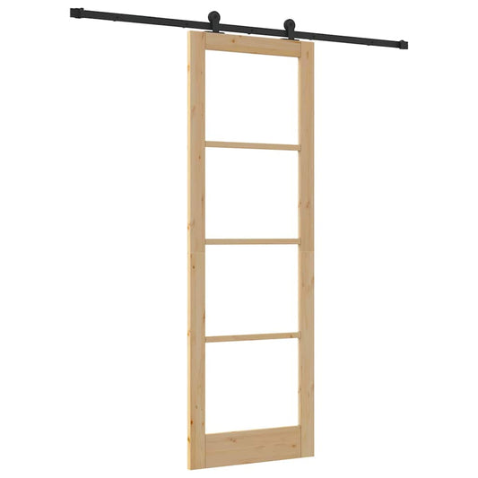 Schiebetür ORKDAL Braun 78 x 232 cm Holz und Metall
