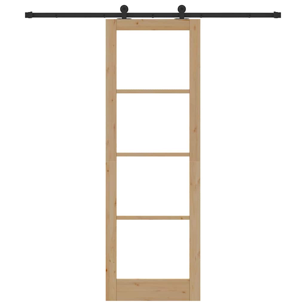 Schiebetür ORKDAL Braun 78 x 232 cm Holz und Metall
