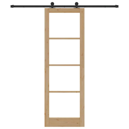 Schiebetür ORKDAL Braun 78 x 232 cm Holz und Metall