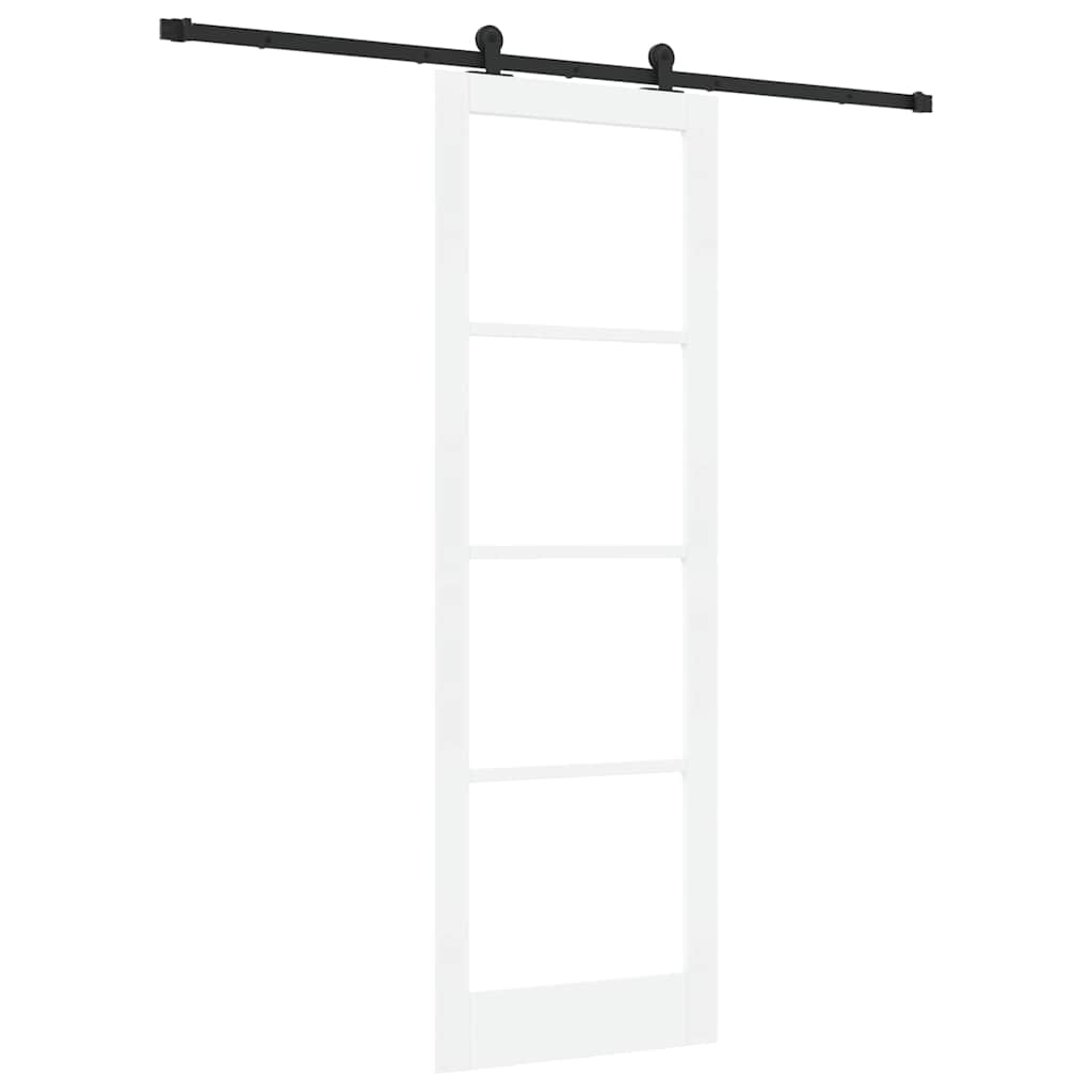 Schiebetür ORKDAL Weiß 78 x 232 cm Holz und Metall