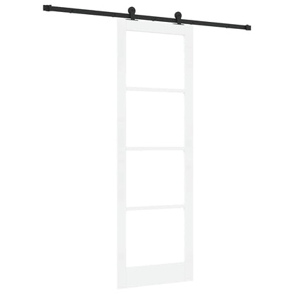 Schiebetür ORKDAL Weiß 78 x 232 cm Holz und Metall