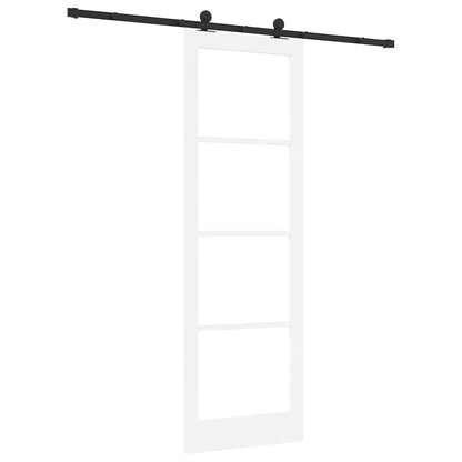 Schiebetür ORKDAL Weiß 78 x 232 cm Holz und Metall