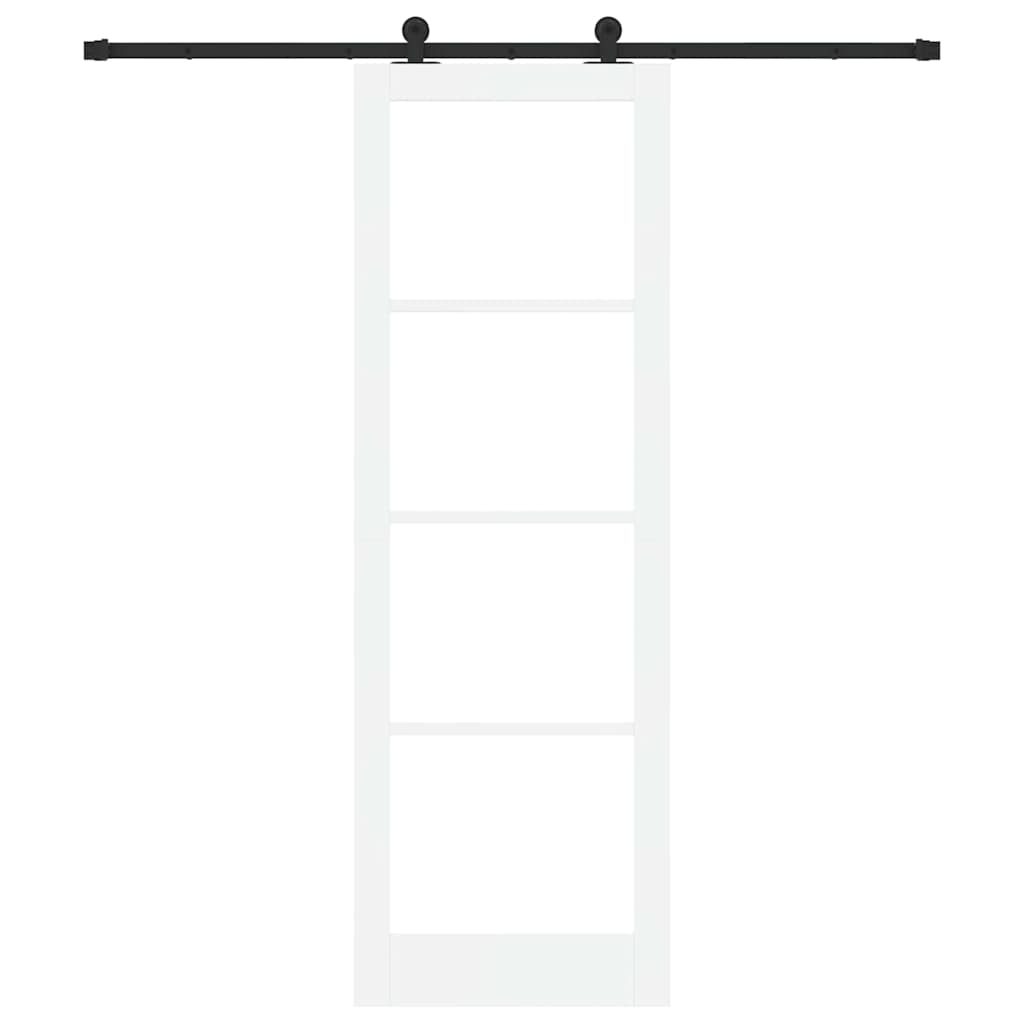 Schiebetür ORKDAL Weiß 78 x 232 cm Holz und Metall
