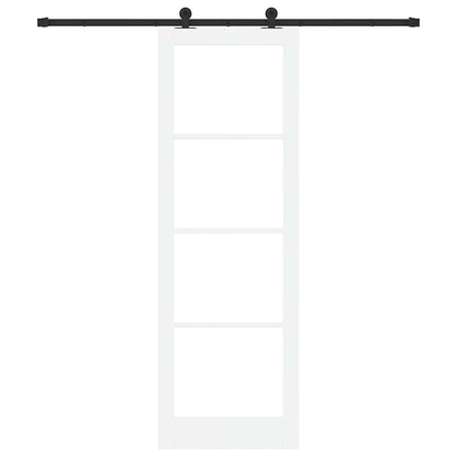 Schiebetür ORKDAL Weiß 78 x 232 cm Holz und Metall