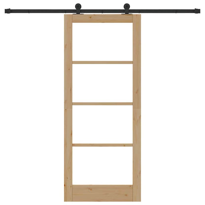Schiebetür ORKDAL Braun 83 x 202 cm Holz und Metall