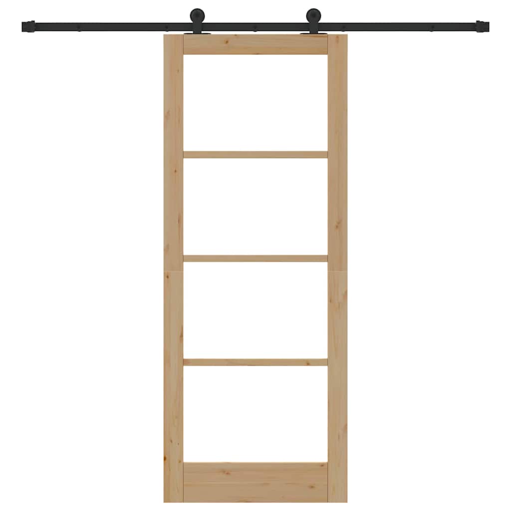 Schiebetür ORKDAL Braun 83 x 211 cm Holz und Metall
