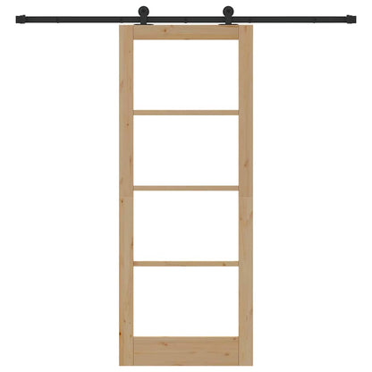 Schiebetür ORKDAL Braun 83 x 211 cm Holz und Metall