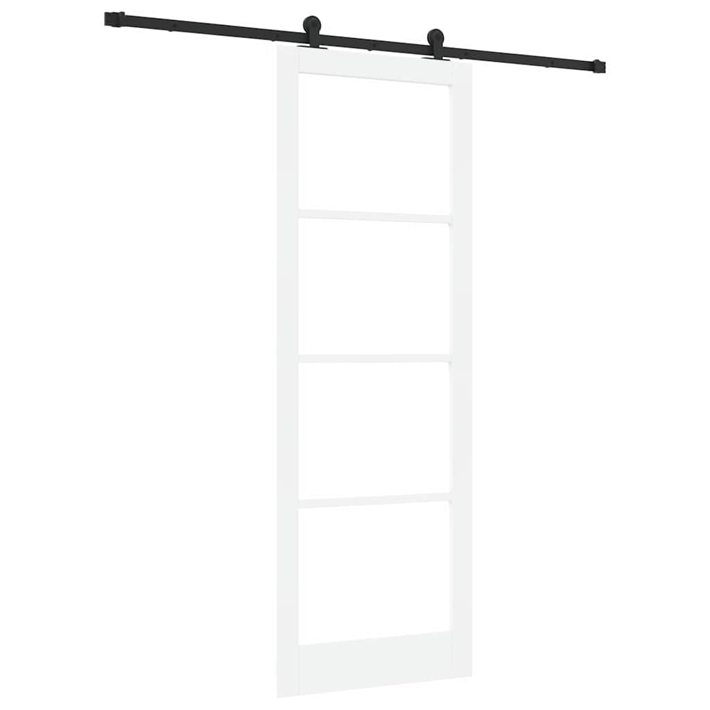 Schiebetür ORKDAL Weiß 83 x 232 cm Holz und Metall