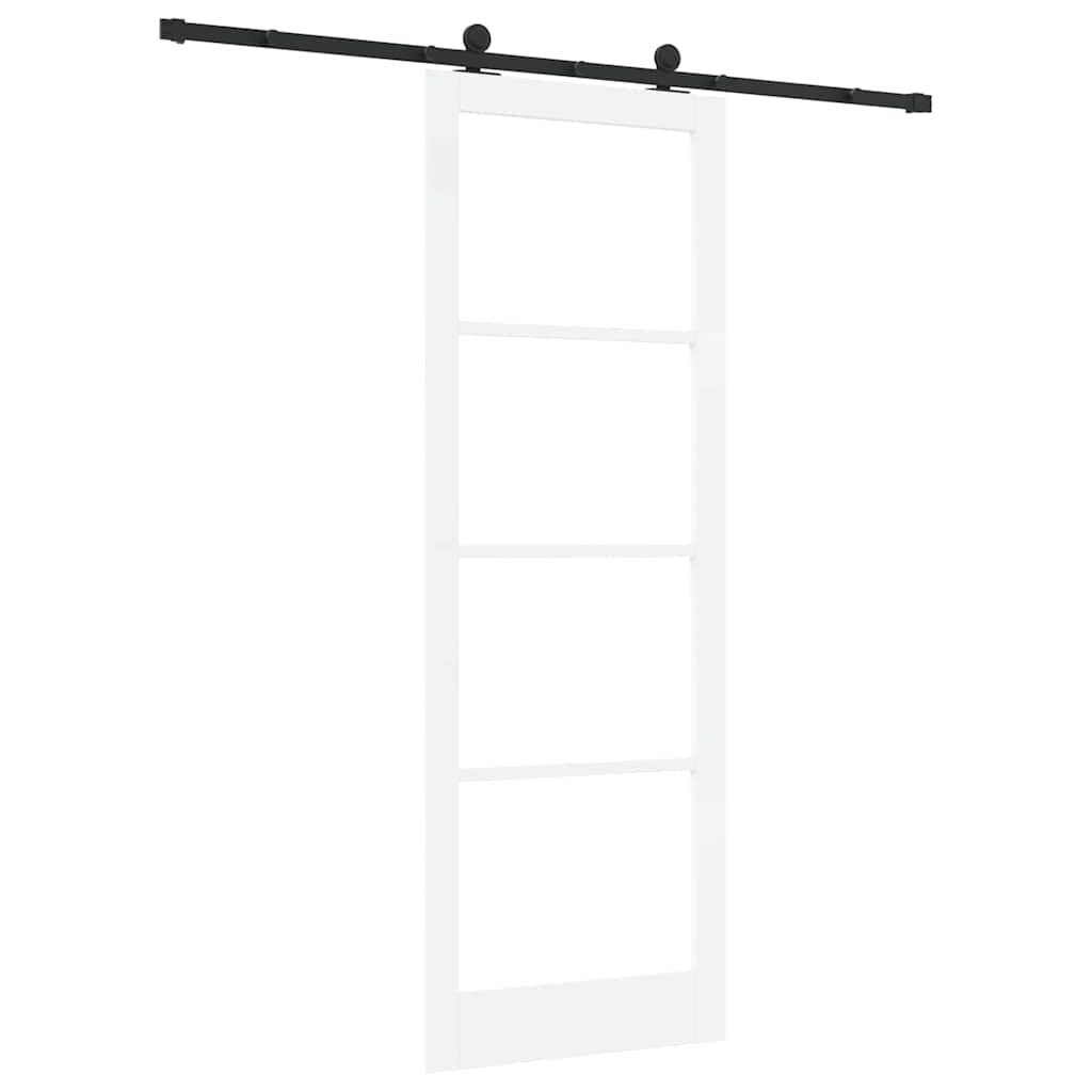 Schiebetür ORKDAL Weiß 83 x 232 cm Holz und Metall