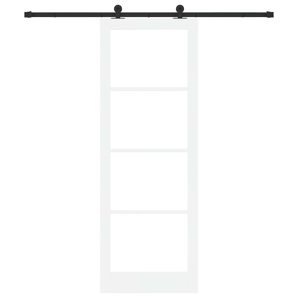 Schiebetür ORKDAL Weiß 83 x 232 cm Holz und Metall