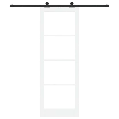 Schiebetür ORKDAL Weiß 83 x 232 cm Holz und Metall
