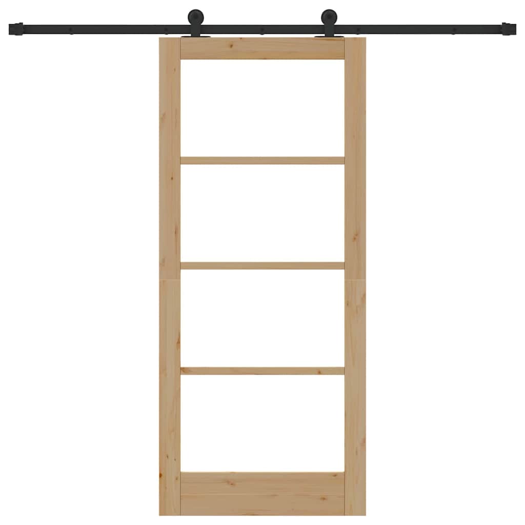 Schiebetür ORKDAL Braun 86 x 198,5 cm Holz und Metall