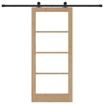 Schiebetür ORKDAL Braun 86 x 198,5 cm Holz und Metall