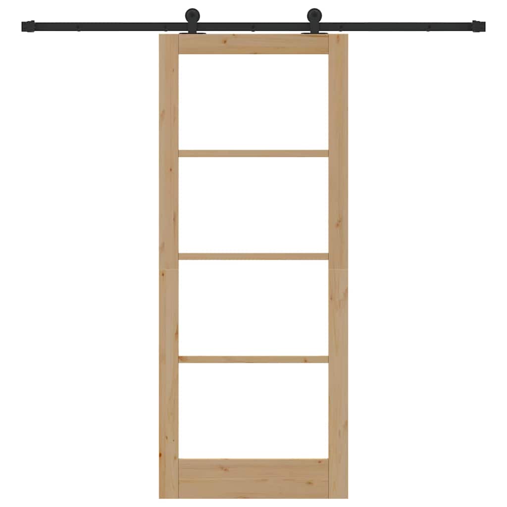 Schiebetür ORKDAL Braun 86 x 211 cm Holz und Metall