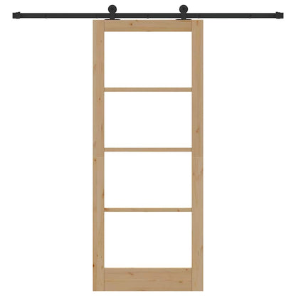 Schiebetür ORKDAL Braun 86 x 211 cm Holz und Metall