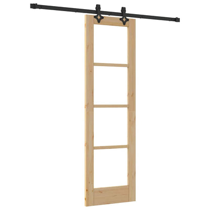 Schiebetür ORKDAL Braun 61 x 198,5 cm Holz und Metall