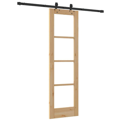 Schiebetür ORKDAL Braun 61 x 198,5 cm Holz und Metall