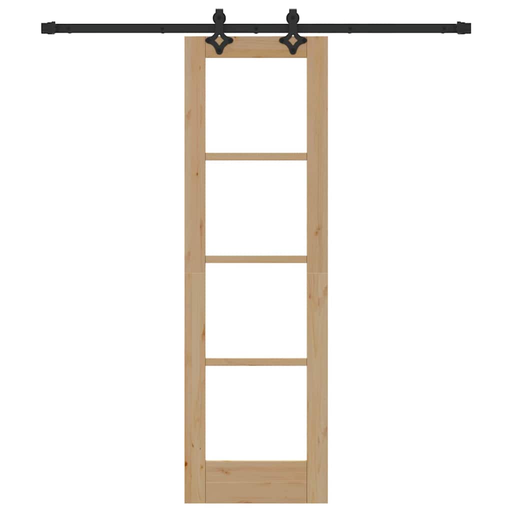 Schiebetür ORKDAL Braun 61 x 198,5 cm Holz und Metall