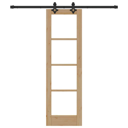 Schiebetür ORKDAL Braun 61 x 198,5 cm Holz und Metall