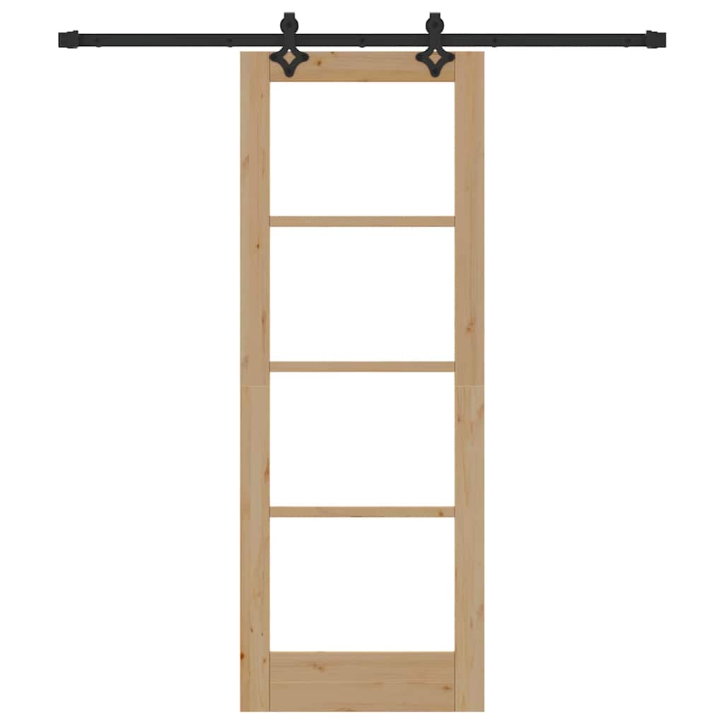 Schiebetür ORKDAL Braun 73,5 x 198,5 cm Holz und Metall