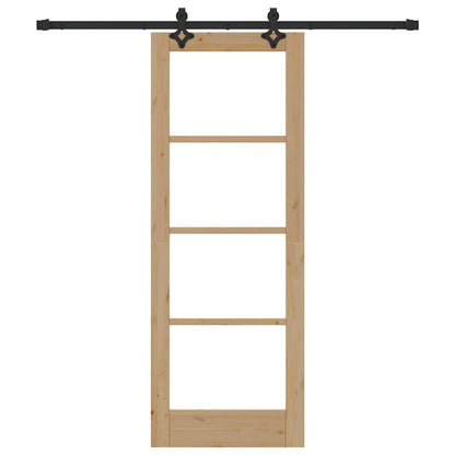 Schiebetür ORKDAL Braun 73,5 x 198,5 cm Holz und Metall