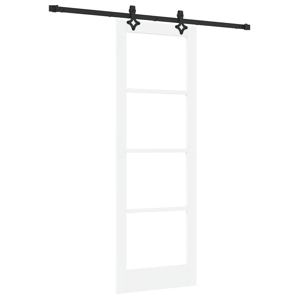 Schiebetür ORKDAL Weiß 73,5 x 211 cm Holz und Metall