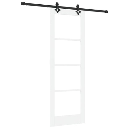 Schiebetür ORKDAL Weiß 73,5 x 211 cm Holz und Metall
