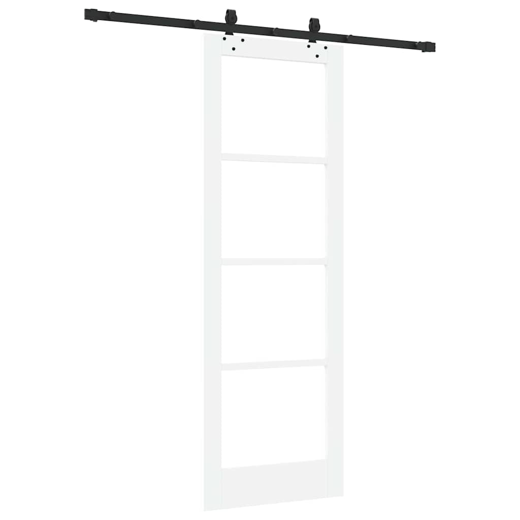 Schiebetür ORKDAL Weiß 73,5 x 211 cm Holz und Metall
