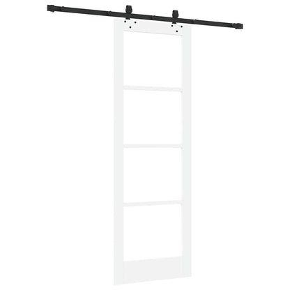 Schiebetür ORKDAL Weiß 73,5 x 211 cm Holz und Metall