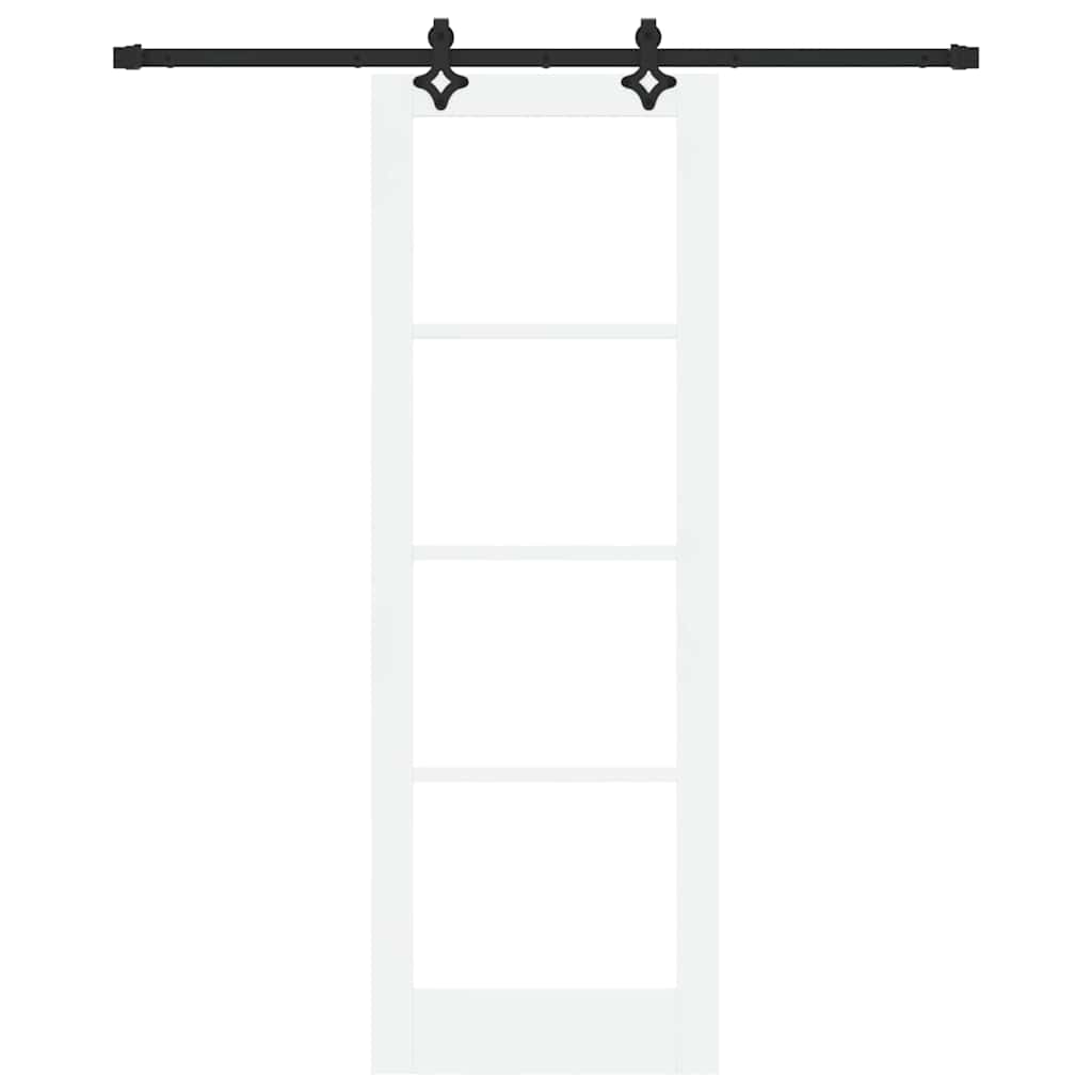 Schiebetür ORKDAL Weiß 73,5 x 211 cm Holz und Metall