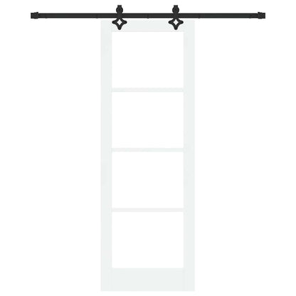 Schiebetür ORKDAL Weiß 73,5 x 211 cm Holz und Metall