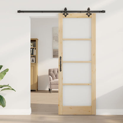 Schiebetür ORKDAL Braun 78 x 211 cm Holz und Metall