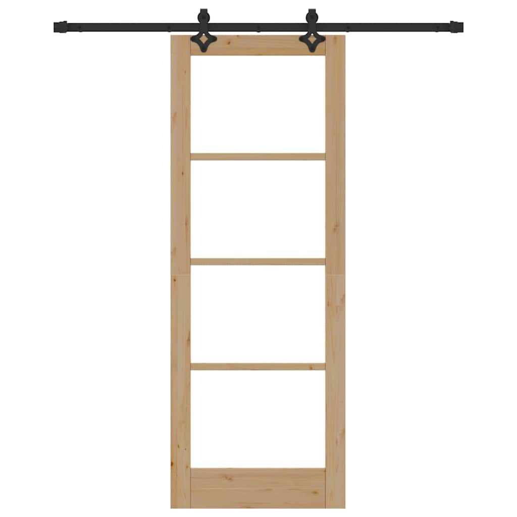 Schiebetür ORKDAL Braun 78 x 211 cm Holz und Metall