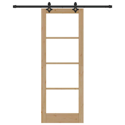 Schiebetür ORKDAL Braun 78 x 211 cm Holz und Metall