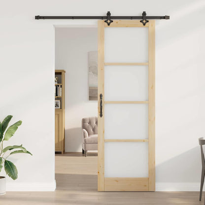 Schiebetür ORKDAL Braun 78 x 232 cm Holz und Metall