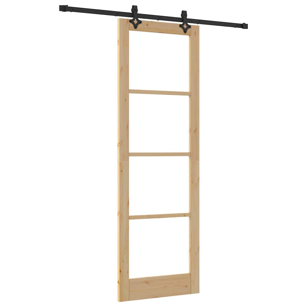 Schiebetür ORKDAL Braun 78 x 232 cm Holz und Metall