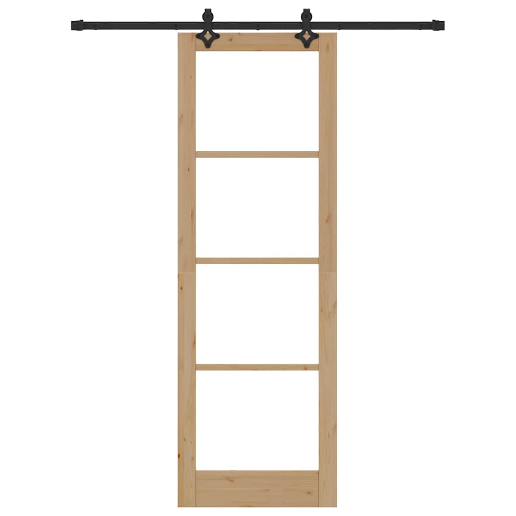 Schiebetür ORKDAL Braun 78 x 232 cm Holz und Metall