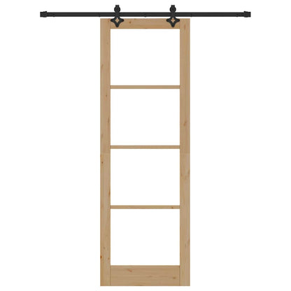 Schiebetür ORKDAL Braun 78 x 232 cm Holz und Metall