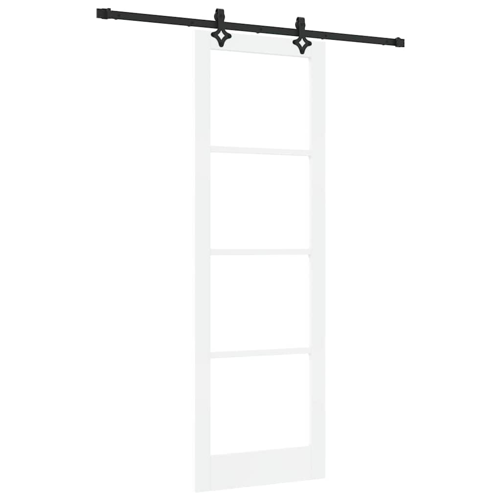 Schiebetür ORKDAL Weiß 78 x 232 cm Holz und Metall